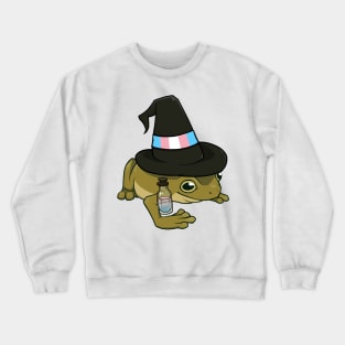 Transgender Pride Witch Frog Crewneck Sweatshirt